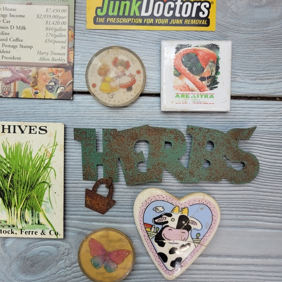 Kitchen Refrigerator Magnets - Dali, Herbs, Dogs, Butterfly, Measurement Tables - Picture 12 of 16